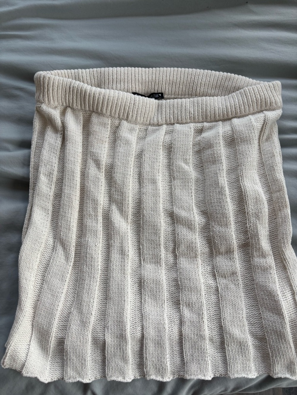 Zara Cream Cable-Knit Skirt